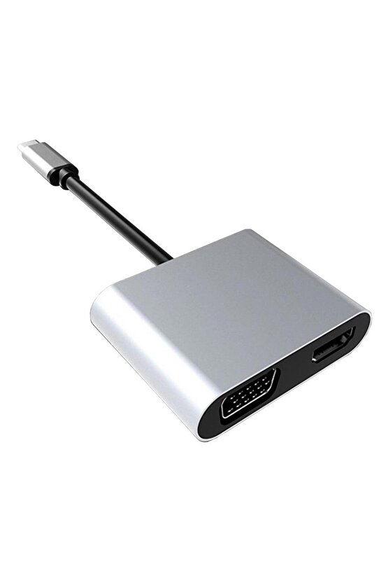 Premium 4 In 1 Usb-c Hub Ipad Pro, Macbook, Pc, Laptop Ekran Dönüştürücü (DHU0004)