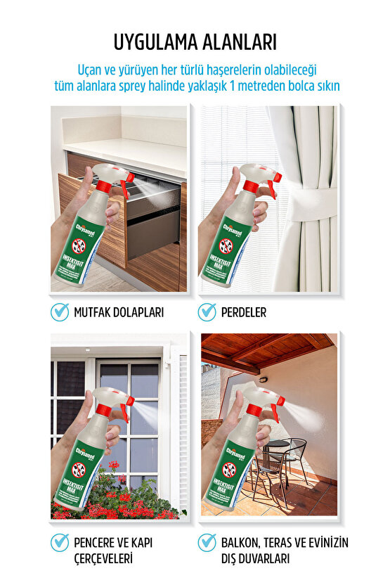 Insektisit Max 500 Ml Hamam Böceği, Karınca, Kene Vs.