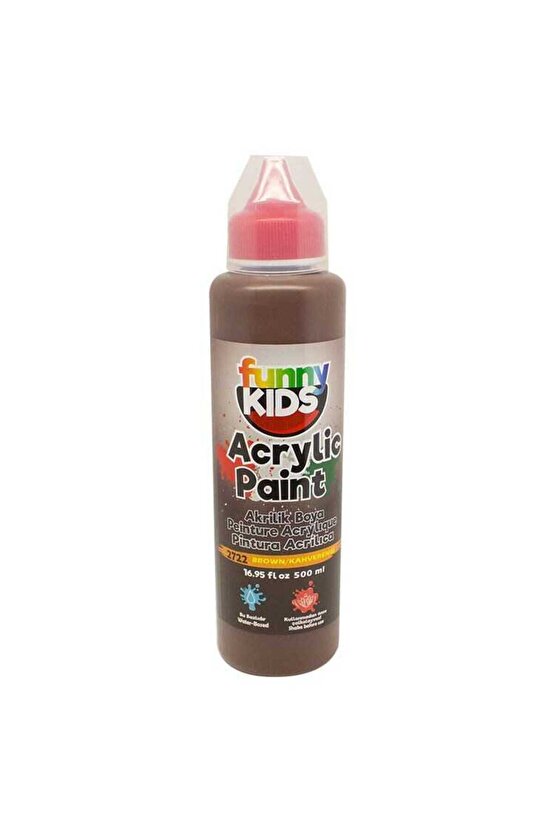 Funny Kids 500ml Akrilik Boya Kahverengi
