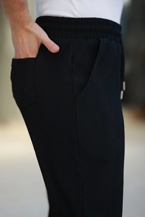Mra Fashion Erkek Bağcıklı Pileli Baggy Pantolon