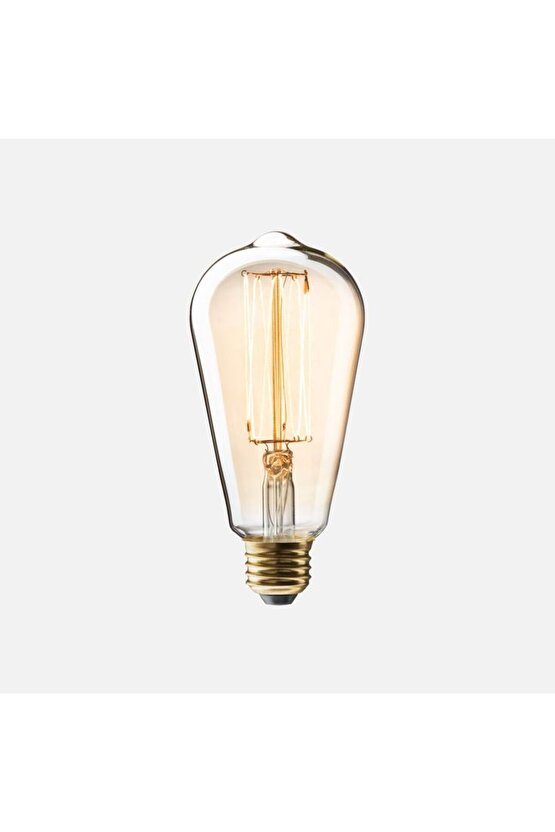 2 Adet 4 Watt Amber Işık Kaliteli Rustik Ampul, 300 Lümen, 4 Watt 25000K Amber Işık Led Rustik Ampul