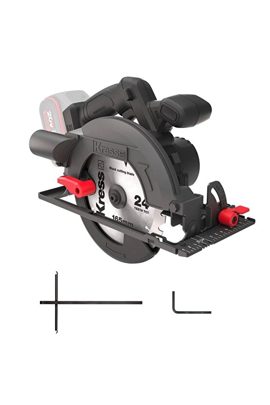 Kress KUE12.9 20Volt 165MM Kömürsüz Profesyonel Daire Testere (Akü Dahil Değildir)