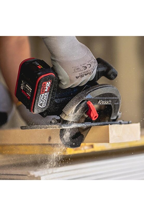 Kress KUE12.9 20Volt 165MM Kömürsüz Profesyonel Daire Testere (Akü Dahil Değildir)