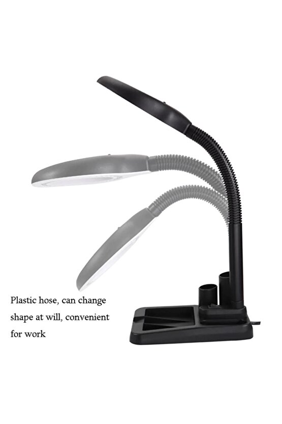 Esnek 5x 10x,40 Led Işıklı Büyüteç ,lamba  Büyüteç Okuma, Çalışma Lehim Masa Lambası A808