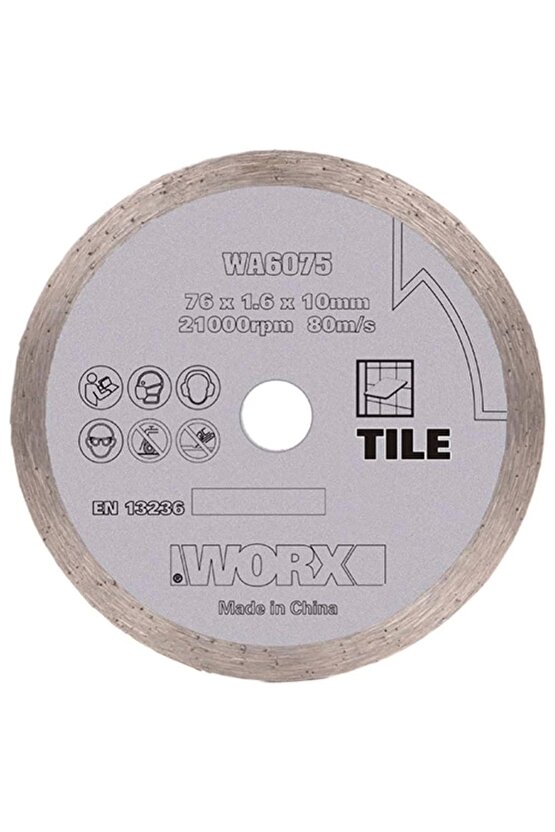 WA6075 WX801 İçin 76x10mm Fayans, Seramik, Mermer Elmas Kesme Diski