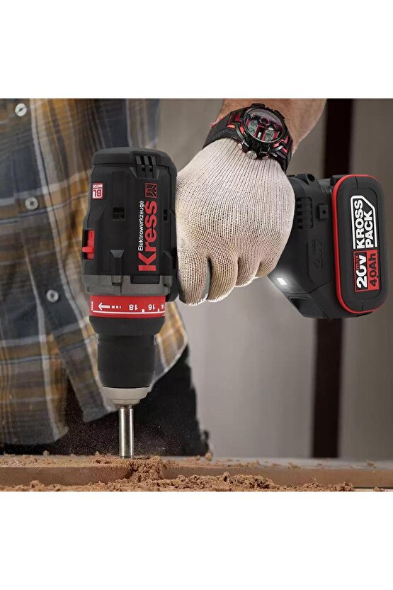 KUA72.1 20Volt4.0Ah Li-ion Çift Akülü Kömürsüz Profesyonel Şarjlı Matkap