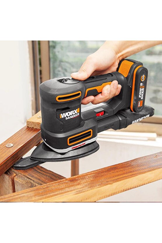 WX820 20Volt 2.0Ah. Li-ion Profesyonel Devir Ayarlı Çok Amaçlı Şarjlı Zımpara