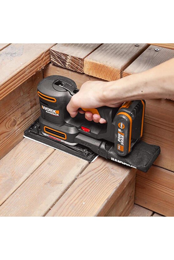 WX820 20Volt 2.0Ah. Li-ion Profesyonel Devir Ayarlı Çok Amaçlı Şarjlı Zımpara