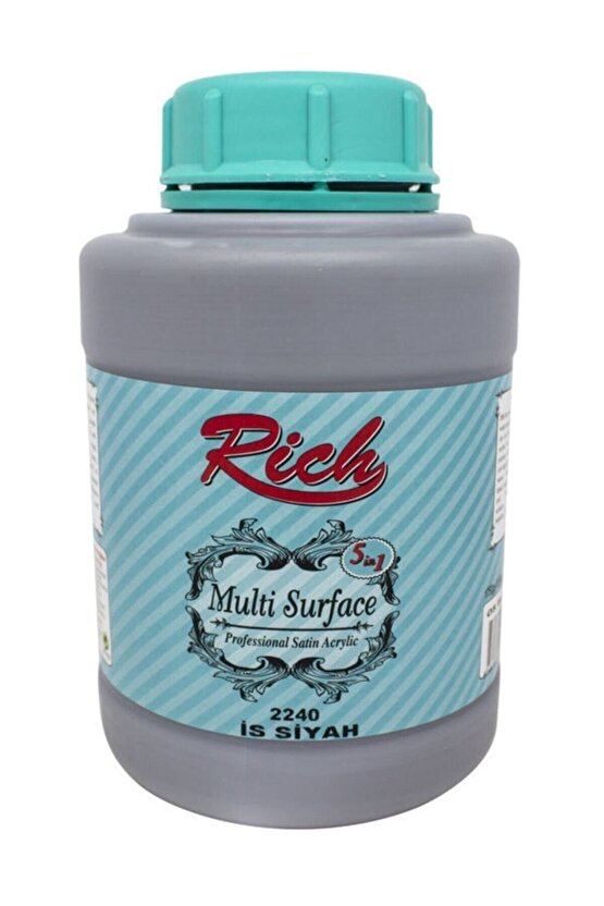 Multi Surface Her Yüzey Için Akrilik Boya 1750 gr. 2240 Is Siyahı