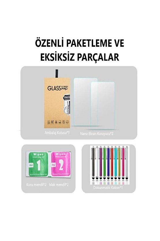 Doogee T40 PRO 12  Tablet İçin Tam Uyumlu Ekran Koruyucu Cam Nano HD Esnek Kırılmaz 2 ADET