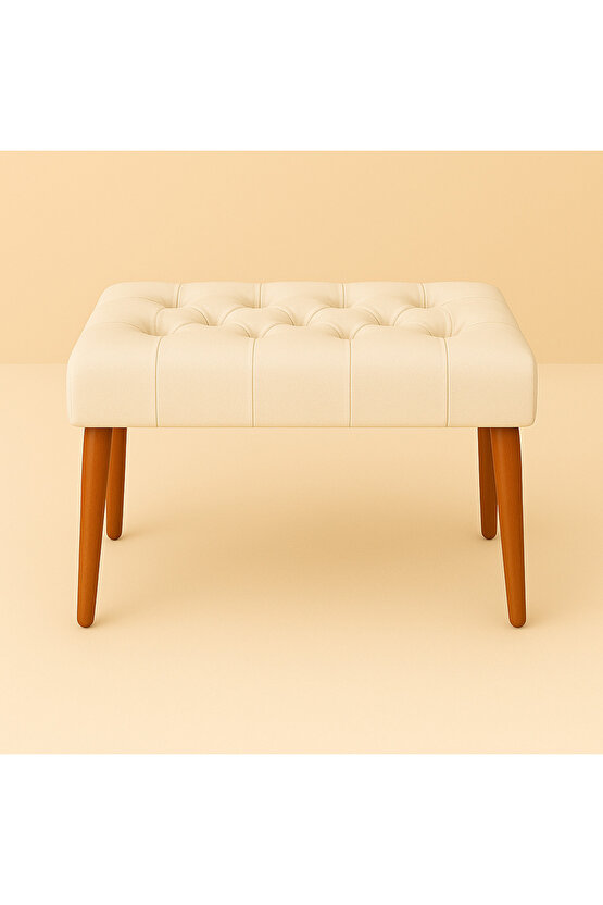 Karmen Bench Puf - Krem