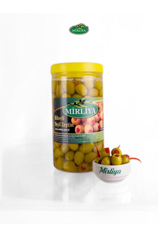 Yeşil Zeytin Biber Dolgulu 1 Kg