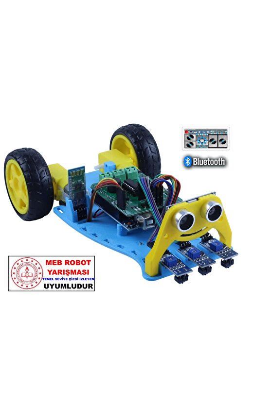 2WD MULTİTRON ARAÇ KİTİ V3ÇİZGİ İZLEYEN ENGELDEN KAÇAN BLUETOOTH (DEMONTE)