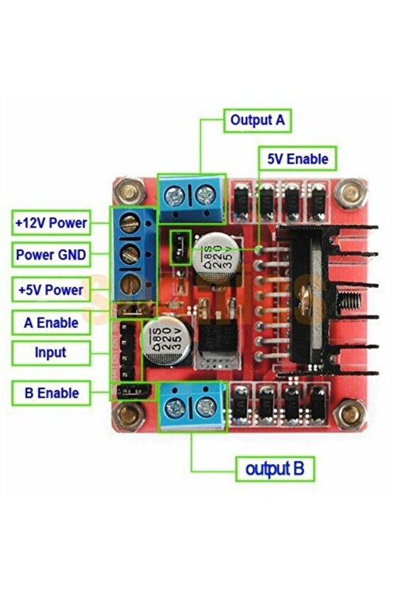 L298n Dual Motor Sürücü Modül