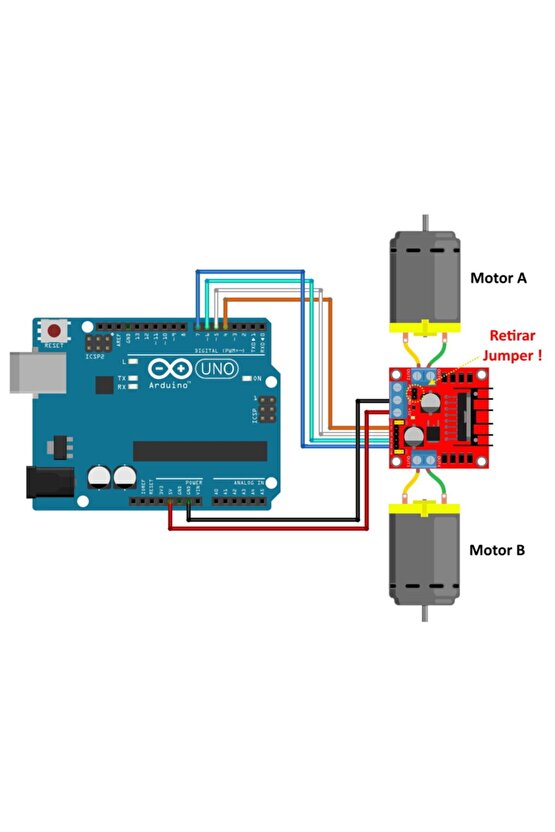 L298n Dual Motor Sürücü Modül