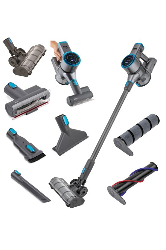 Inovator X Plus 7286 Dikey Şarjlı Kablosuz Süpürge Antrasit Blue
