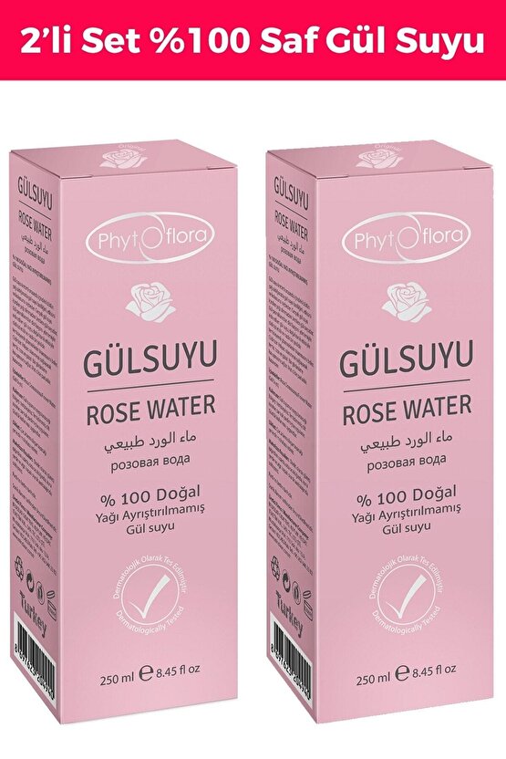 2li Set Gözenek & Cilt Sıkılaştırıcı Gül Suyu Tonik Etkili