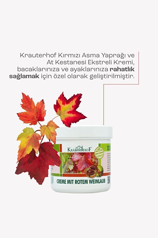 Kırmızı Asma Yaprağı Kremi 250 ml X 2 Adet