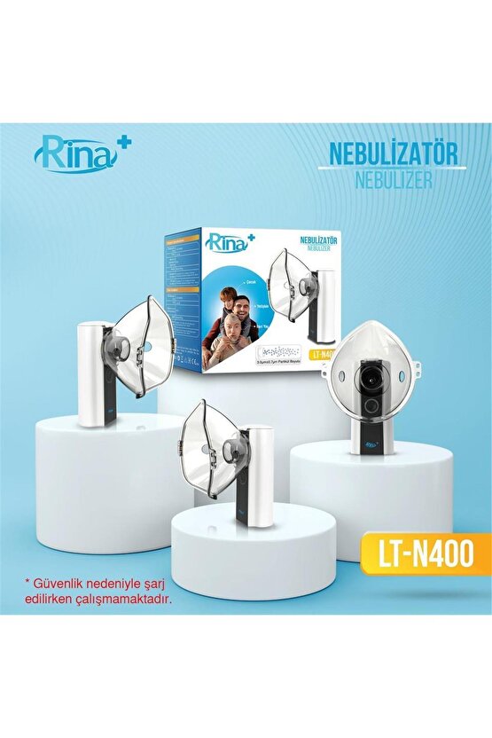 Rina Lt-n400 Taşınabilir Mesh Bataryalı Hava Makinesi Sessiz Nebülizatör