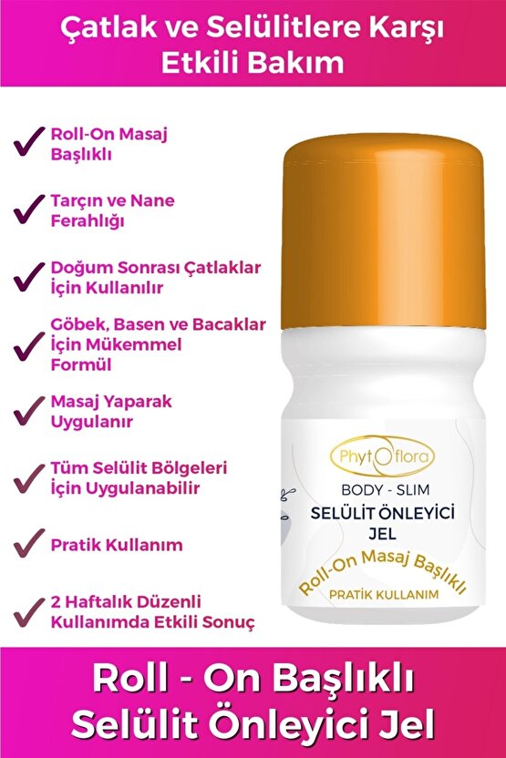 2 Adet Roll-on Masaj Başlıklı Selülit Ve Çatlak Jeli
