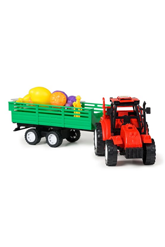 Meyveli Traktör Seti - Motor Oyuncakları - Çiftlik Seti - Traktör Oyuncakları - Çiflik Oyuncakları