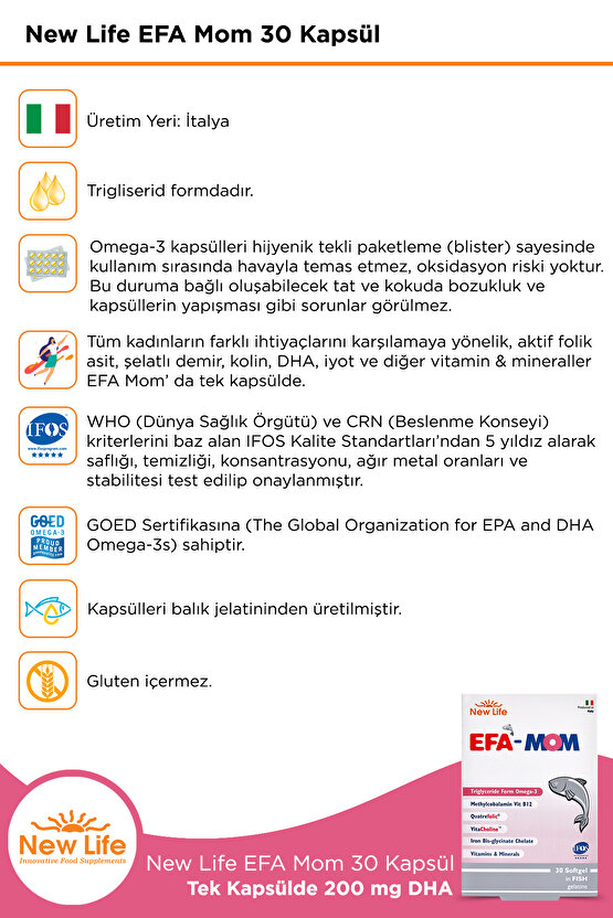 Efa Mom 30 Kapsül