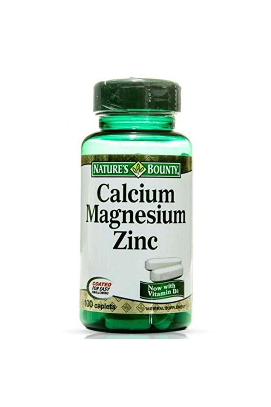 Calcium Magnesium Zinc D3 Takviye Edici Gıda 100 Kaplet