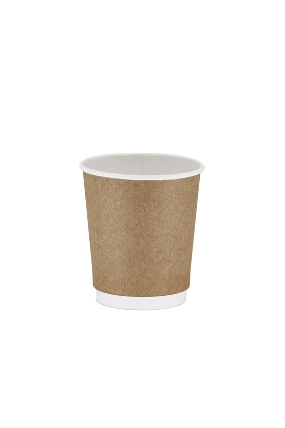 Kullan At Çarşı Double Wall Kraft Karton Bardak 8 Oz - 25li