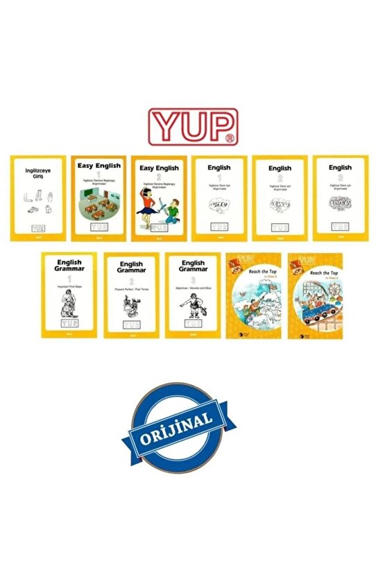 Yup 7+ Yaş İngilizce Eğitim Seti Kontrol kutulu 10 kitap+24 taşlı kontrol paneli