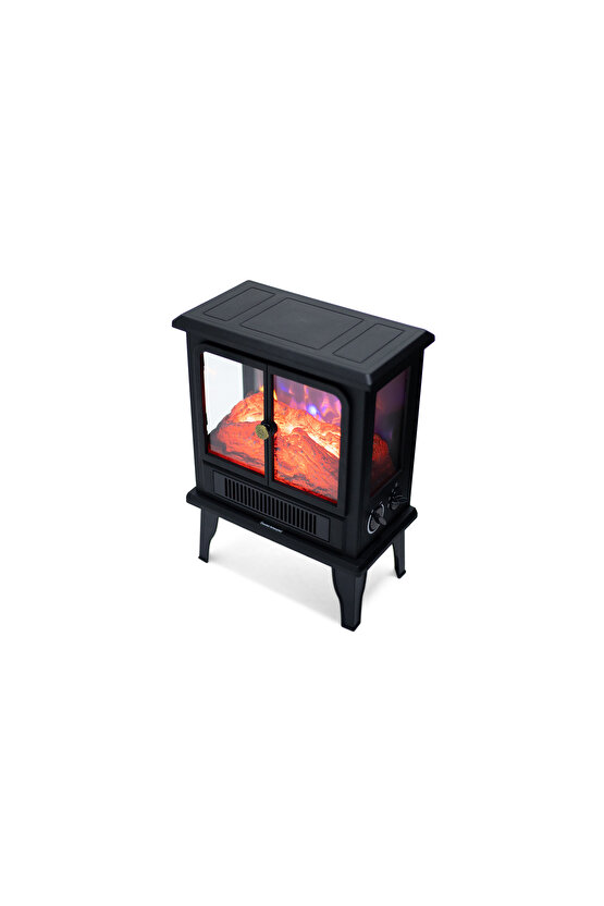 ELEKTRİKLİ ŞÖMİNE 1500 W 2 KADEMELİ ELEKTRİKLİ SOBA LEDLİ ATEŞ EFEKTLİ ŞÖMİNE BACASIZ ŞÖMİNE