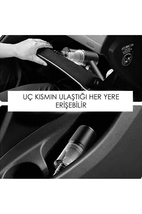 Mini Vakumlu Type C Şarjlı Araç Süpürgesi El Süpürgesi Şarjlı Çok Fonksiyonlu 5500 Pa