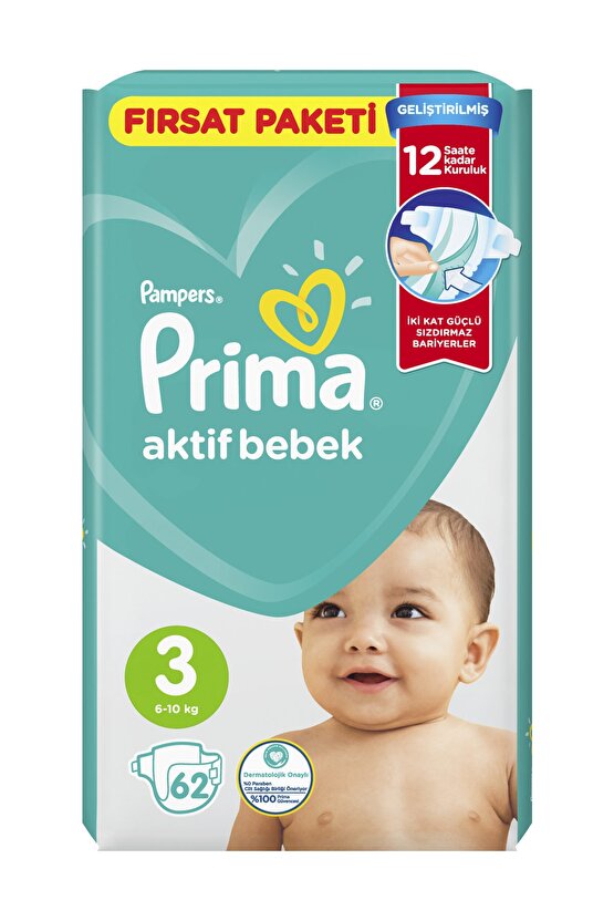 Aktif Bebek Fırsat Paketi Midi 3 No 62li