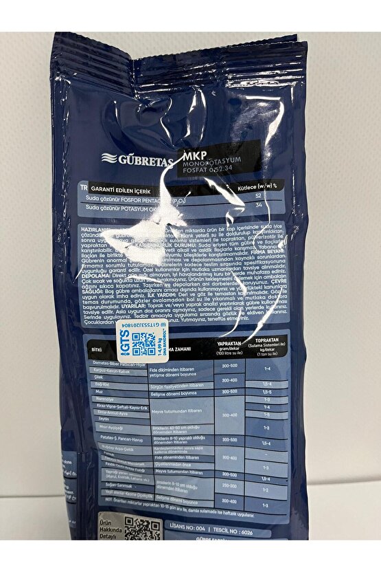 Mkp (orjinal 1 Kg Amb 0-52-34