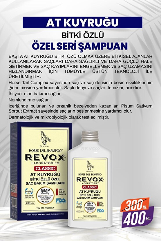 T - At Kuyruğu Bitki Özlü Saç Dökülme Karşıtı, Hızlı Uzama Etkili Şampuan 400 ml