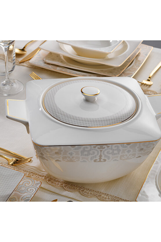 Glamor Point Yemek Takımı 60 Parça-Beyaz