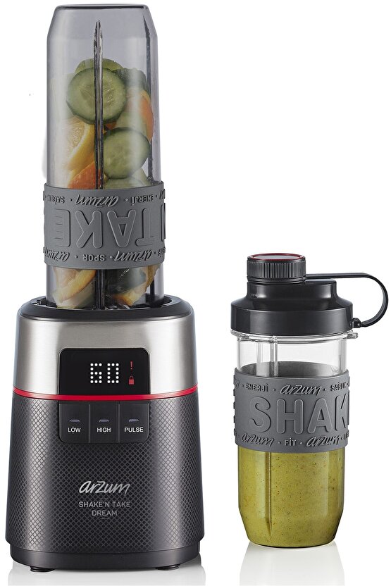 ShakeN Take Dream Kişisel Smoothie Blender 500W 570ml ve 400ml Şişe Siyah - AR1148