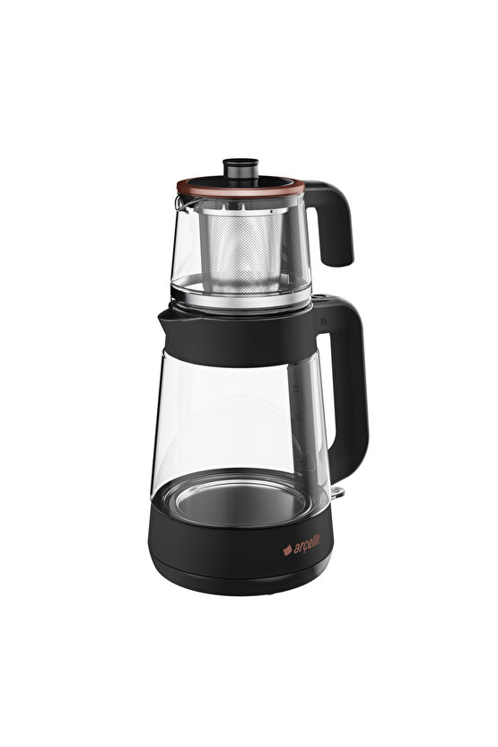 Cm 6964 S Resital Siyah 1900 W Cam Demlikli Çay Makinesi