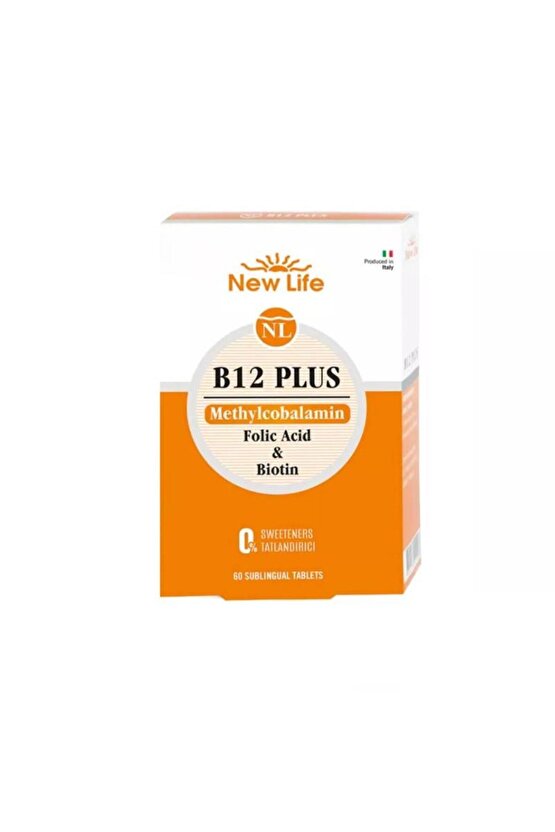 B12 Plus Folik Asit ve Biotin İçeren Takviye Edici 60 Tablet