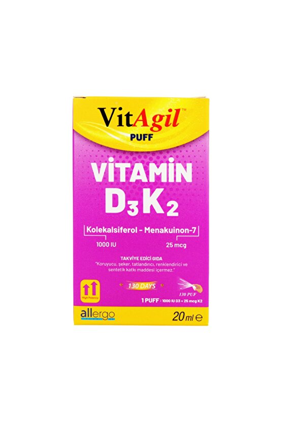 Vitagil Puff | Vitamin D3 + K2 20ml Sprey