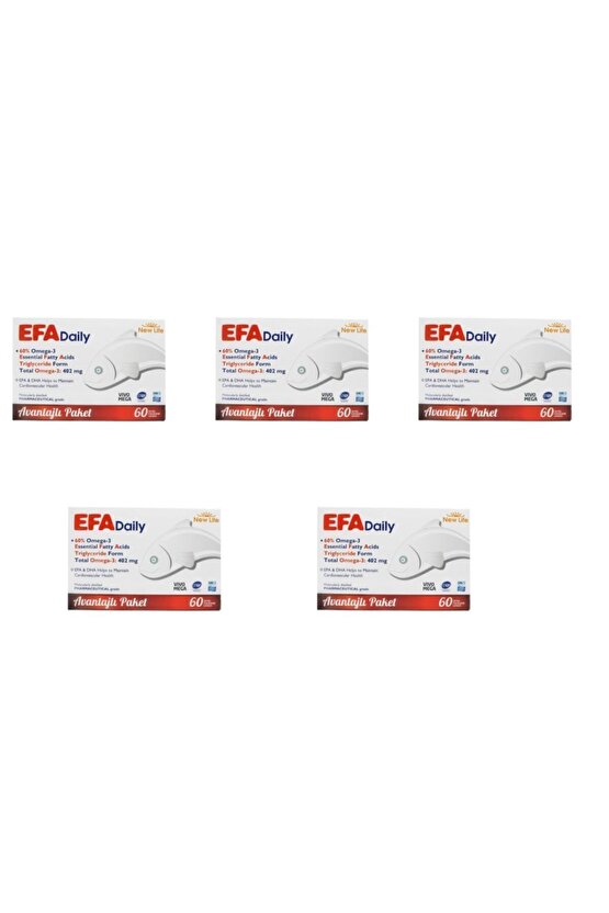 Efa Daily 60 Kapsül 5 Kutu