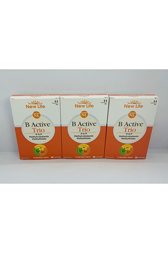 B Active Trio 30 Dilaltı Tablet 3 Adet
