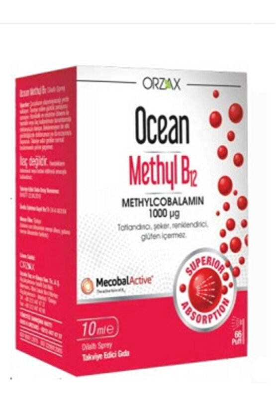 Methyl B12 Dilaltı Sprey 10 ml