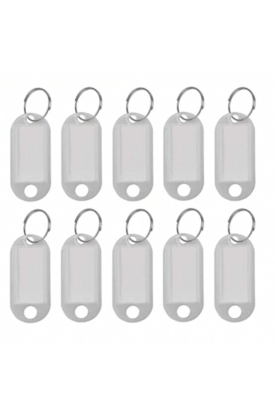 Plastik Anahtarlık Beyaz 100lü Paket