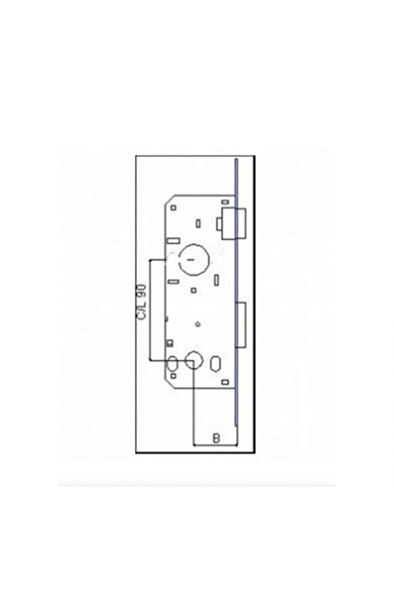 Gömme Kilit WC Kare 23 Mm Aynalı 45 Mm