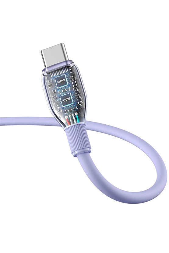 Pudding Serisi Süper Hızlı Şarj ve Data Kablosu Type-C - Type-C 100W, 1.2m