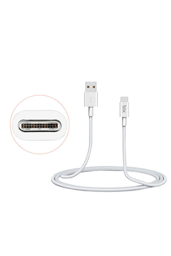 bx100cb 3a usb-a to type-c chargıng Cable black