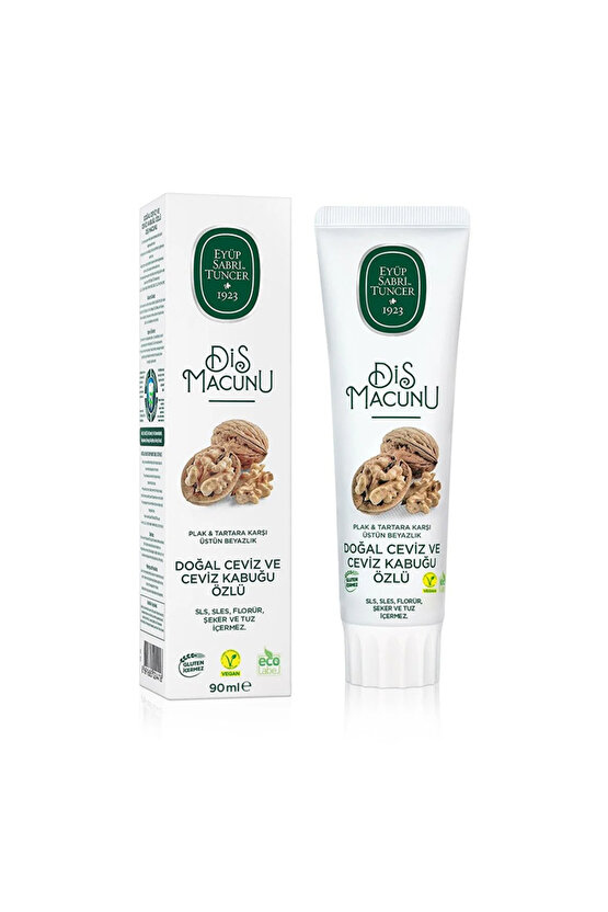 Doğal Ceviz ve Ceviz Kabuğu Özlü Diş Macunu 90 ml