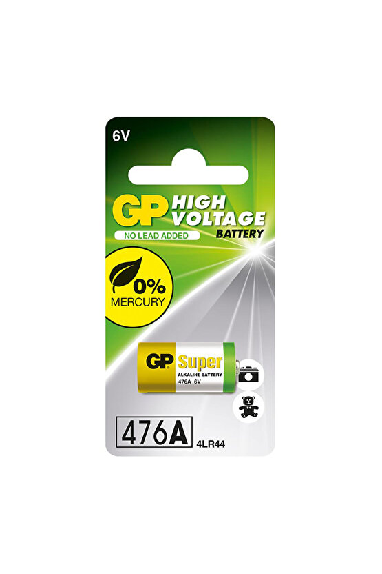 GP GP476A 4LR44 6V Yüksek Voltaj Alkalin Pil