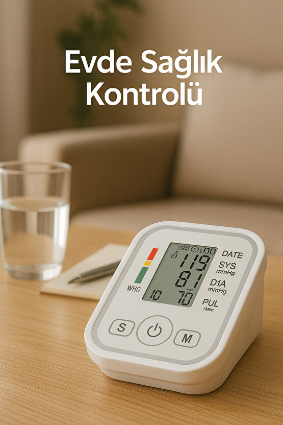 Dijital Kol Tipi Tansiyon Aleti – Otomatik Ölçüm, Geniş Ekran, Hafızalı ve Taşınabilir Tasarım