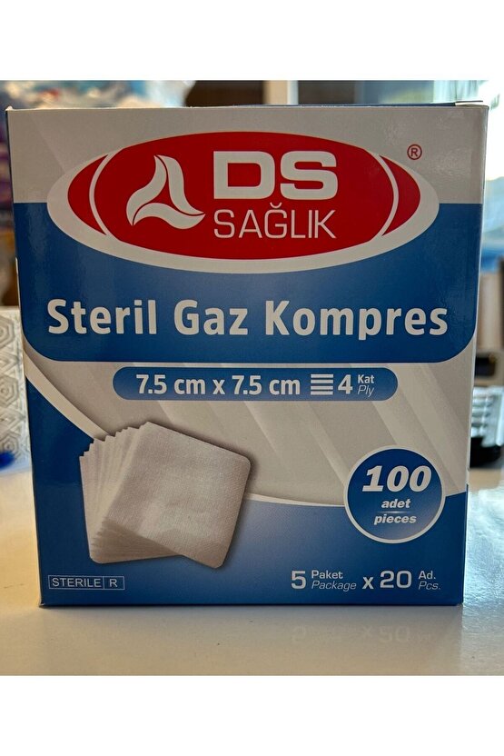 DS SAĞLIK STERİL GAZ KOMPRES 7,5CMX7,5CM 100 ADET